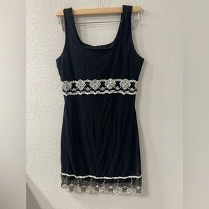 French Curves vintage‎ Mini black Dress M